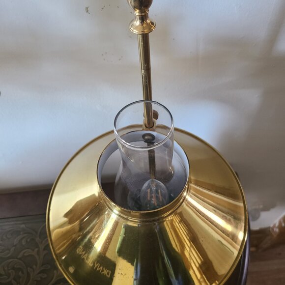 Vintage Paris To Istanbul Orient Express Brass Clawfoot Adjustable Table Lamp - Picture 6 of 9